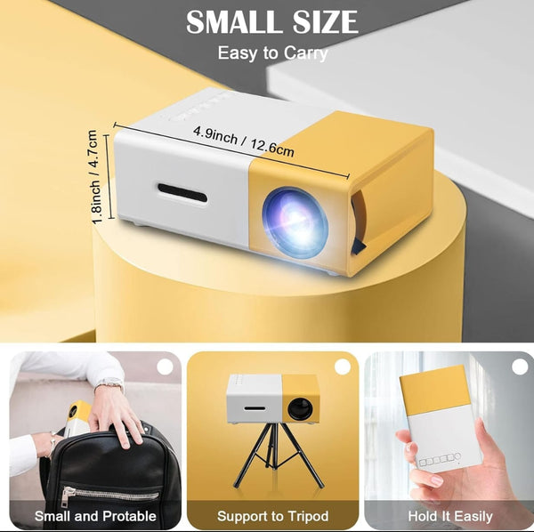 [Auto Focus & Keystone] Projector 4K Supported, XuanPad WiFi6 Bluetooth Native 1080P Smart Portable Projector, 50% Zoom, 22000L Outdoor/Home Cinema Projector with Tripod for iOS/Android/TV Stick