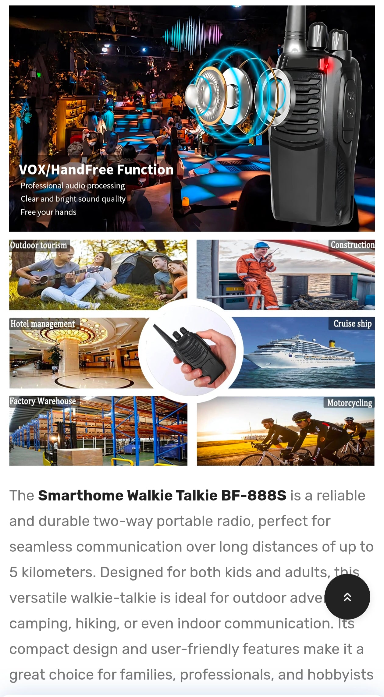 Walkie-talkie SCRAMBKER. NOISE REDUCTION   CIRCUIT.LONG STANDBY TIME. LONG CONNECTION RANGE.HIGH CAPABILITY LI BATTERY.